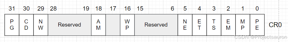 CR0 寄存器结构